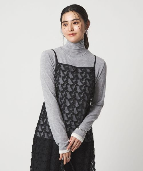 green label relaxing/ベアテン フェイクレイヤード タートルネック プルオーバー/Tシャツ / カットソー