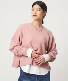 green label relaxing/【WEB限定】＜at ease＞サイド スリット プルオーバー ニット ウォッシャブル/ニット / セーター