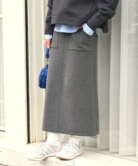 green label relaxing/【WEB限定】＜at ease＞ニット タイト スカート ウォッシャブル/ミモレ / ロング