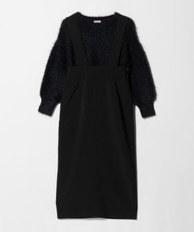 green label relaxing/フェザー ニット プルオーバー × ジャンスパースカート セット/ジャンパースカート