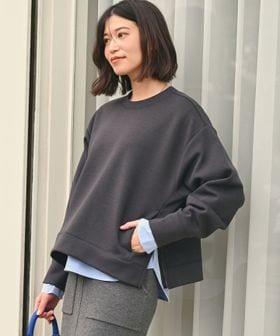green label relaxing/【WEB限定】＜at ease＞ダンボール スリット プルオーバー カットソー/Tシャツ / カットソー