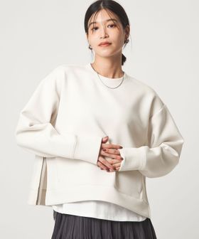 green label relaxing/【WEB限定】＜at ease＞ダンボール スリット プルオーバー カットソー/Tシャツ / カットソー