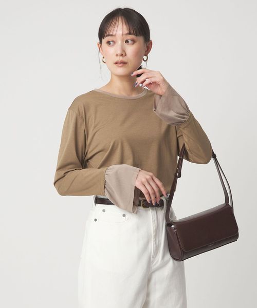 green label relaxing/ソデ チュール プルオーバー/Tシャツ / カットソー