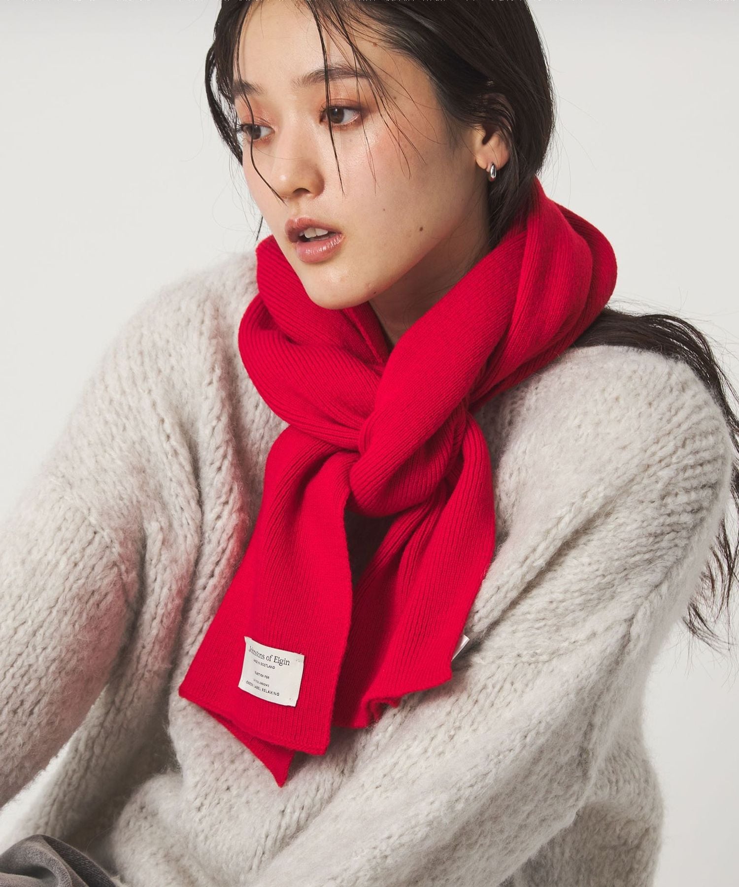 別注】＜Johnstons of Elgin＞ニット マフラー