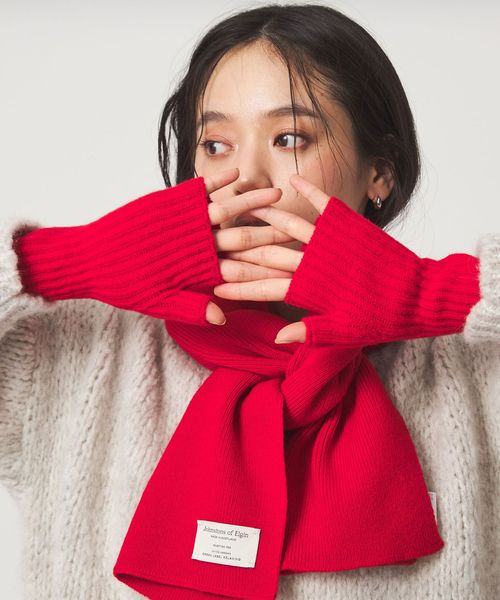 Johnstons of Elgin/【別注】＜Johnstons of Elgin＞ニットグローブ / 手袋/グローブ / 手袋