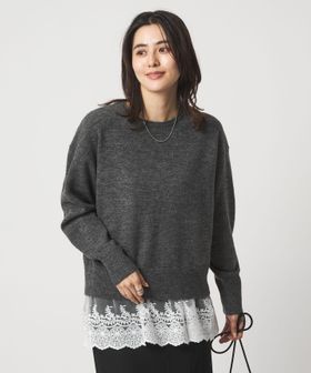 green label relaxing/ニット × レース キャミソール プルオーバー セット/ニット / セーター