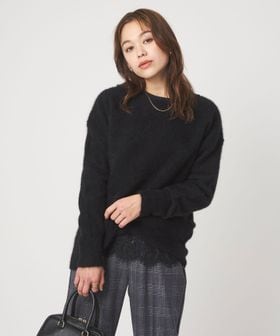 green label relaxing/ヘアリー ニット ロング プルオーバー/ニット / セーター