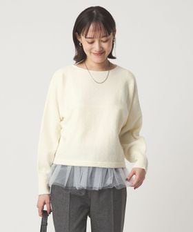 green label relaxing/ニット × チュール キャミソール プルオーバー セット/ニット / セーター