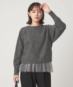 green label relaxing/ニット × チュール キャミソール プルオーバー セット/ニット / セーター