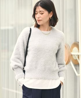 green label relaxing/【WEB限定】＜at ease＞フェザーヤーン プルオーバー ニット/ニット / セーター