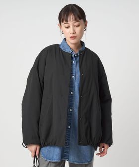 green label relaxing/［size SHORTあり］パフィー ノーカラー ブルゾン 撥水 保温性 ウォッシャブル/中綿 / キルティングジャケット