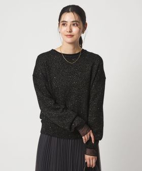 green label relaxing/スパンコール ニット プルオーバー/ニット / セーター