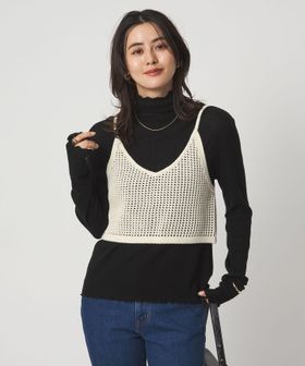 green label relaxing/スパンコール ニット 2WAY キャミソール ウォッシャブル/ベスト