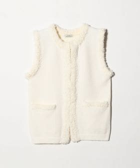 green label relaxing/ブークレ×フリンジ ベスト ウォッシャブル/ベスト