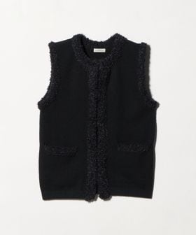 green label relaxing/ブークレ×フリンジ ベスト ウォッシャブル/ベスト