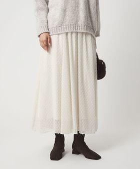 green label relaxing/プチ リボンモチーフ ジャガード スカート/ミモレ / ロング