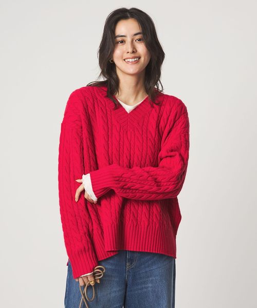 green label relaxing/ゴールバーン Vネック ニット プルオーバー/ニット / セーター