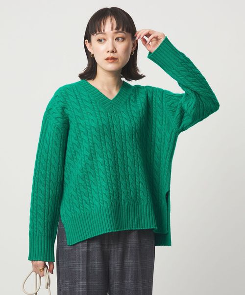 green label relaxing/ゴールバーン Vネック ニット プルオーバー/ニット / セーター