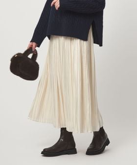 green label relaxing/シャイニー プリーツ スカート/ミモレ / ロング