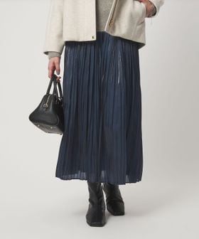 green label relaxing/シャイニー プリーツ スカート/ミモレ / ロング