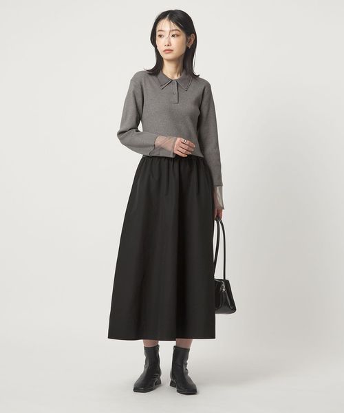 green label relaxing/ポロニット ドッキング ワンピース/ワンピース