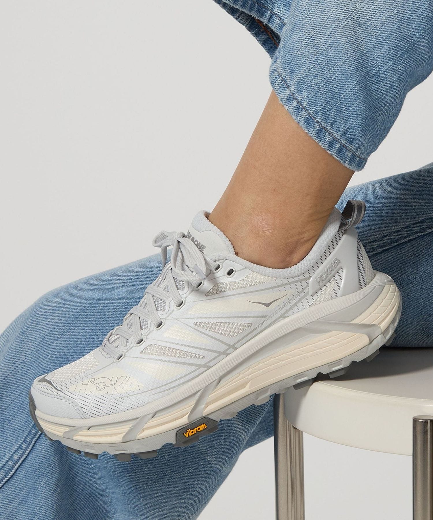 美品！HOKA￼マファテスピード2 /25cm HOKA MAFATE SPEED 2 ALABASTER / OAT MILK （ホカ マファテ