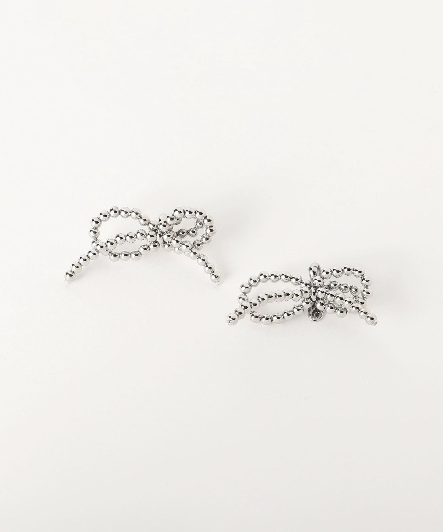 [Monday Edition] シルバー ダブルリボン シューズチャーム 韓国 MONDAY EDITION＞ スニーカーチャーム リボン