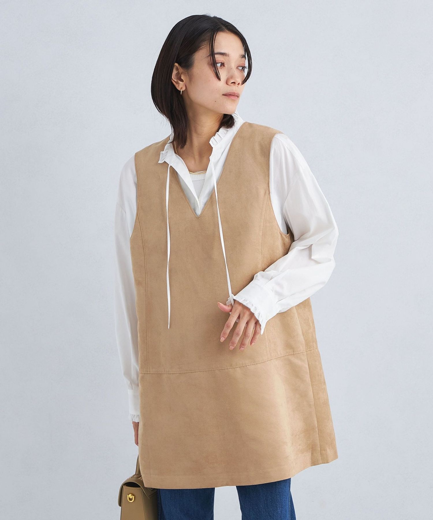 スウェードライク ベスト