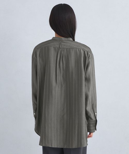 ユナイテッドアローズ　◎定価2.6万円　ストライプバンドカラーシャツ UNITED ARROWS(ユナイテッドアローズ) ストライプバンドカラー