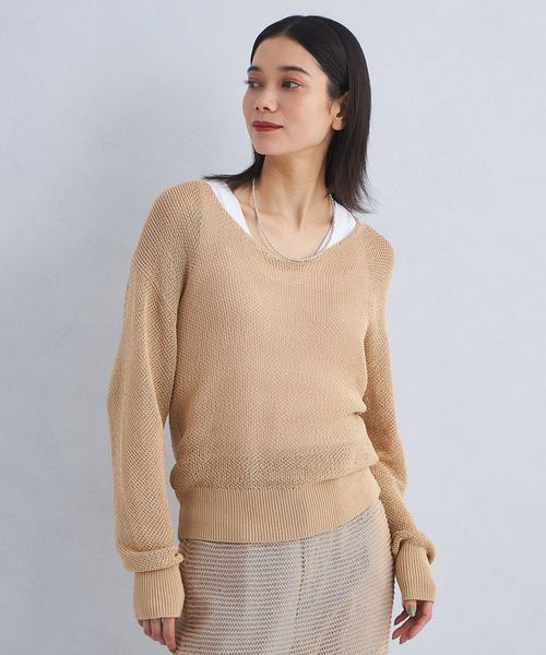 green label relaxing/＜SEASONAL COLLECTION＞コイルヤーン Vネック プルオーバー ニット/ニット / セーター