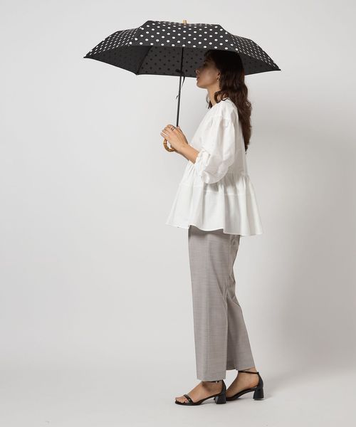 ✨美品 トラディショナルウェザー 晴雨兼用折り畳み傘 ドット柄 UV加工 Traditional Weatherwear>ミニドットアンブレラ / 折りたたみ