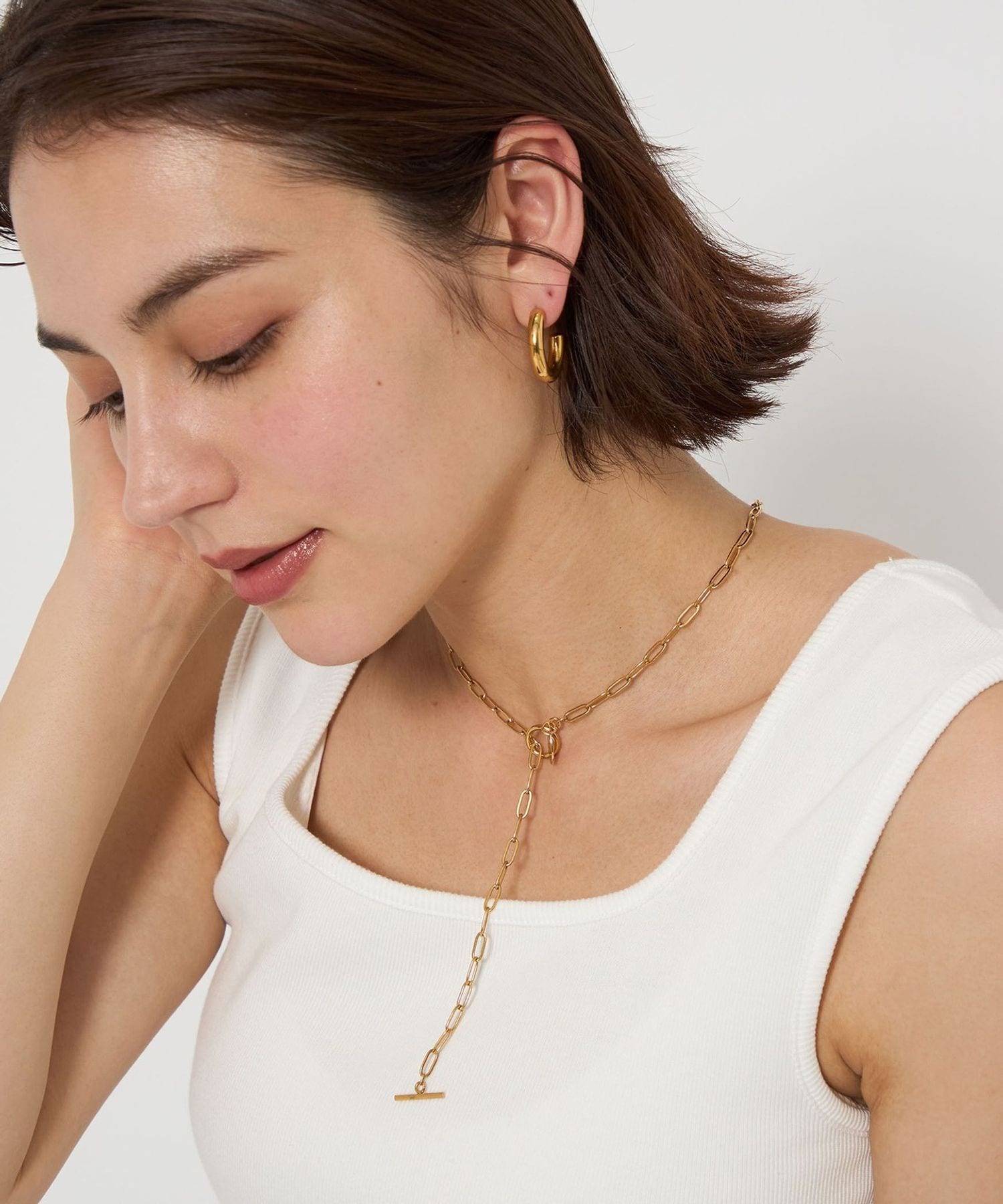 ナイキゴールド チェーンネックレス トグル式 NIKE - 【極レア】NIKE ナイキ ゴールド チェーン ネックレス