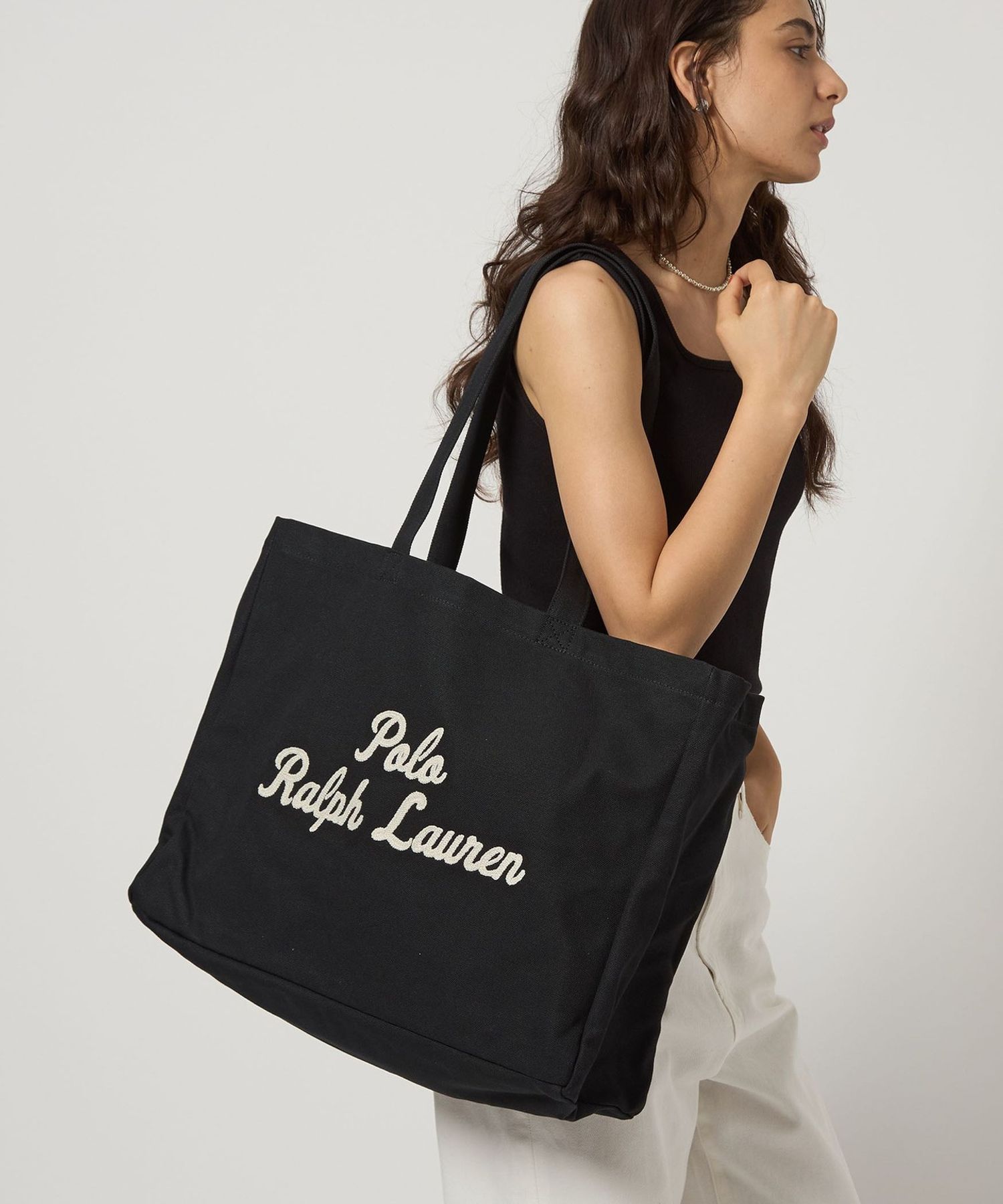 POLO RALPH LAUREN＞エンブロイダリー キャンバス トートバッグ