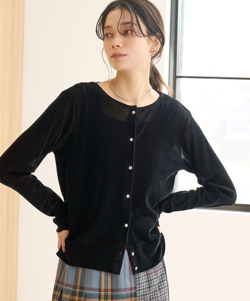 green label relaxing/極みシアーフロッキーカーデ/カーディガン / ボレロ