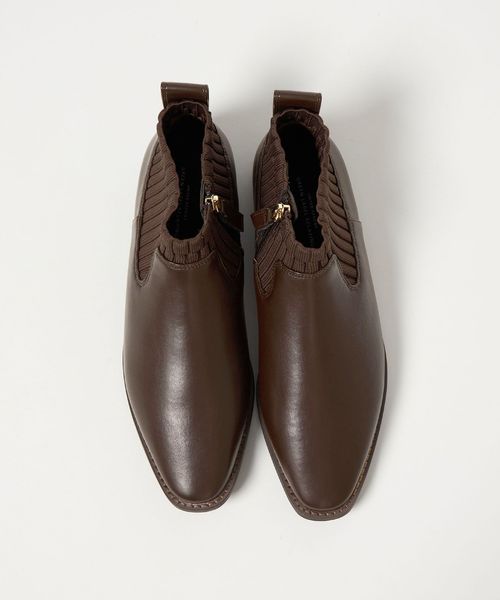 green label relaxing ストレッチショートブーツ ストレッチ ショートブーツ（3cmヒール）―撥水―