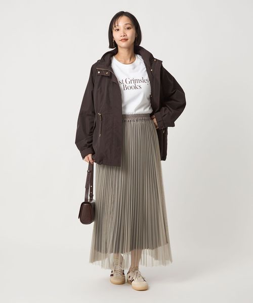 完売ユナイテッドアローズ チュール プリーツスカート黒新品未使用 UNITED ARROWS（ユナイテッドアローズ）の「チュール プリーツ
