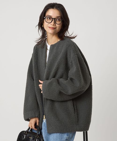 UNITEDARROWS BEAUTY&YOUTH ナイロン×ボアブルゾン BEAUTY&YOUTH UNITED ARROWS（ビューティーアンドユース