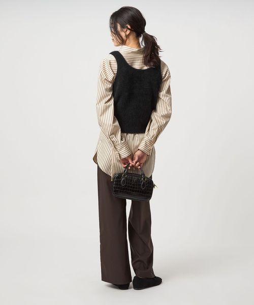 完売 22AW ユナイテッドアローズ GLR ヘアリーニット キャミソール 茶 完売 22AW ユナイテッドアローズ GLR ヘアリーニット
