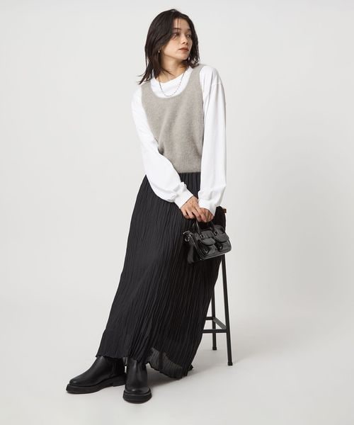 ヘアリー ニット キャミソール