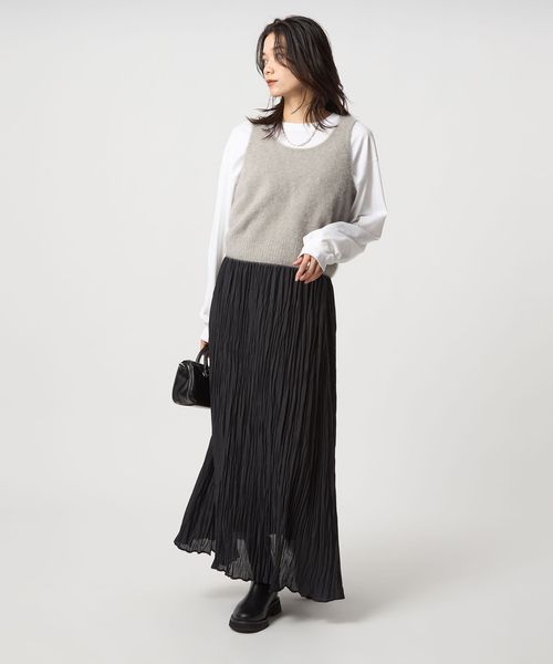 ヘアリー ニット キャミソール