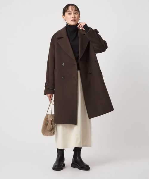UNITED ARROWS ブラウン チェスターコート 36 ビューティー＆ユース ユナイテッドアローズのチェスターコート
