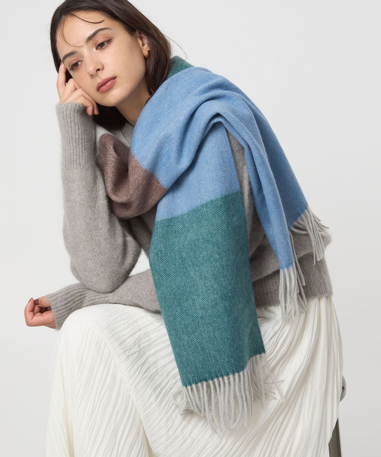セール✨️UNITED ARROWS ハリスツイード ウール100% 切り替え Harriss ハリスツイード ステンカラー コート メンズ Harris