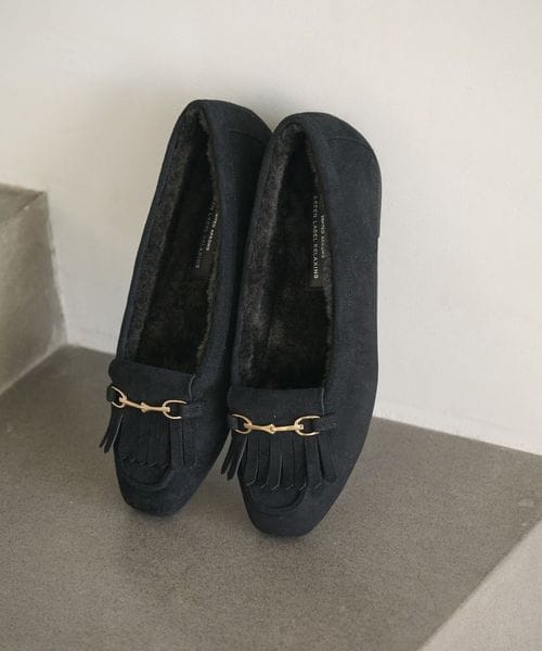 green label relaxing/【WEB限定】ウォーム キルトビット フラットシューズ 撥水/フラットシューズ