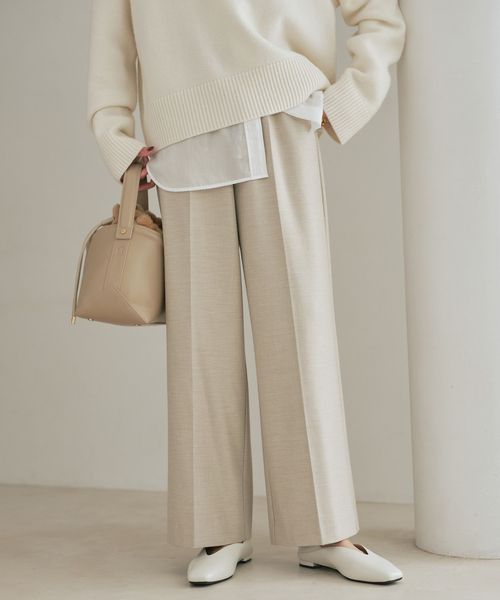 green label relaxing/【結論シリーズ】ニーハイフレアパンツ ウラキモウ［size SHORT/TALLあり］/イージーパンツ