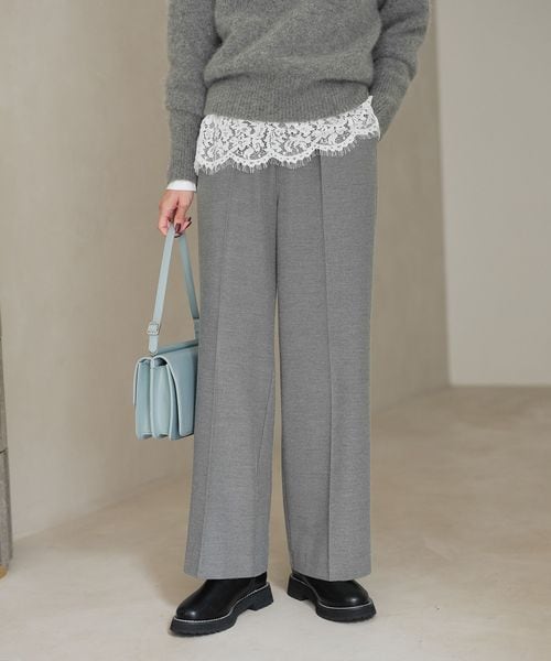 green label relaxing/【結論シリーズ】ニーハイフレアパンツ ウラキモウ［size SHORT/TALLあり］/イージーパンツ