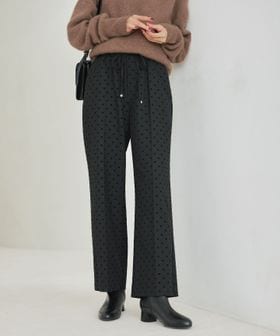 green label relaxing/【結論シリーズ】ニーハイフレアパンツ ウラキモウ ドット［size SHORT/TALLあり］/イージーパンツ