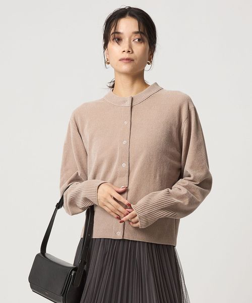 green label relaxing/モールヤーン クルーネック カーディガン ウォッシャブル/カーディガン / ボレロ