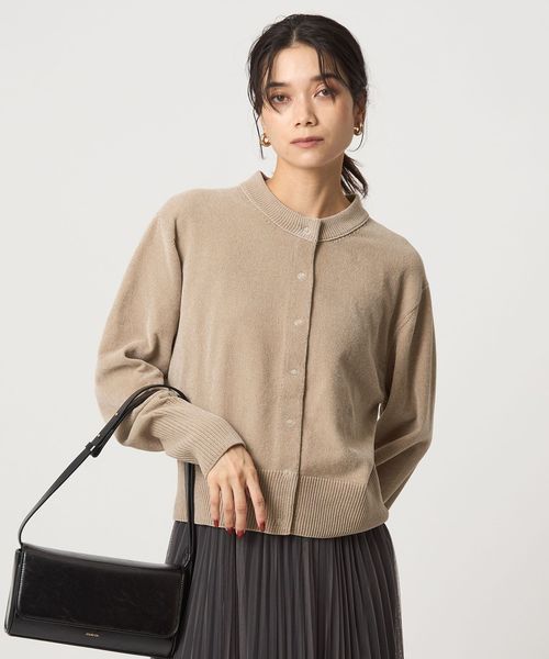 green label relaxing/モールヤーン クルーネック カーディガン ウォッシャブル/カーディガン / ボレロ