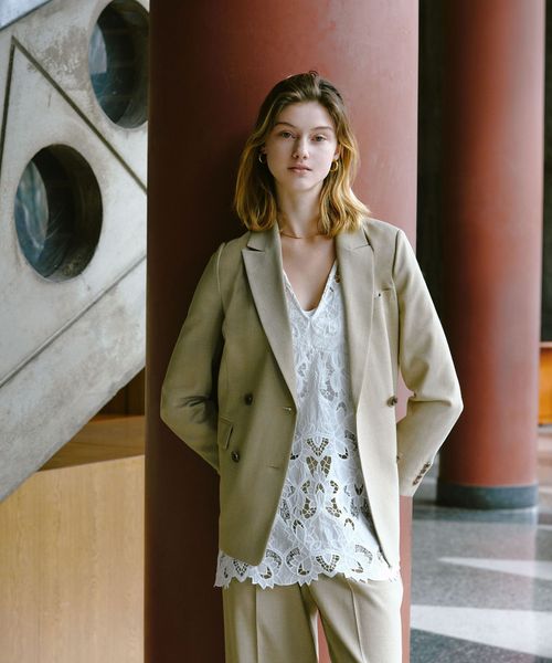 green label relaxing/［size SHORTあり］ラミーブレンド ダブル ジャケット/テーラードジャケット