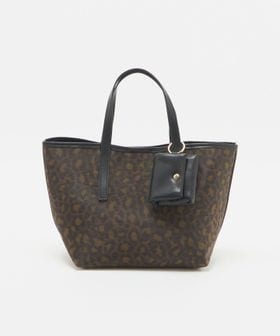 green label relaxing/レオパードプリント メッシュ トートバッグ/トートバッグ